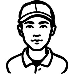 Obraz premium Vector Illustration of Person with Cap and Polo Shirt for Digital Projects and Designs