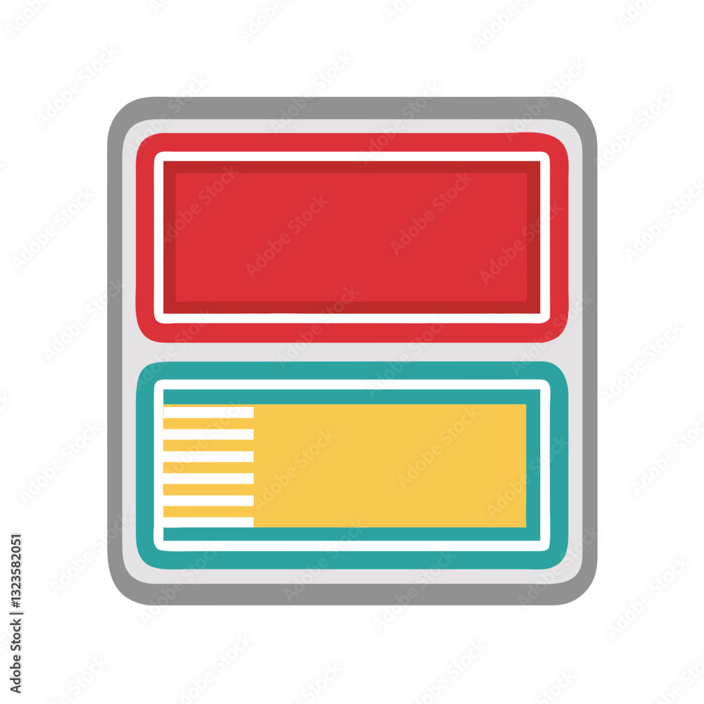 Poster colorful vector of abstract rectangles ideal for graphic design projects