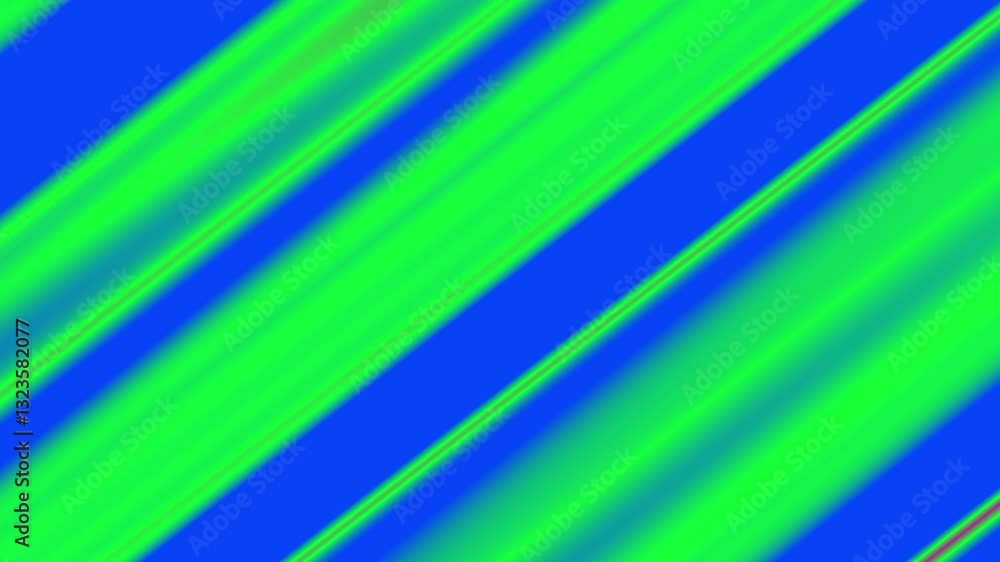 Poster dynamic flowing abstract background in bright green and blue with vibrant diagonal lines