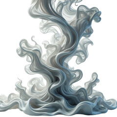 Fototapeta premium Abstract White Fabric Flowing Art with transparent background