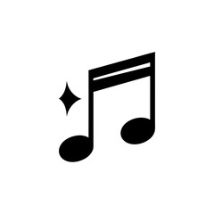 Musical Note with Sparkle for Digital Media and Design Projects