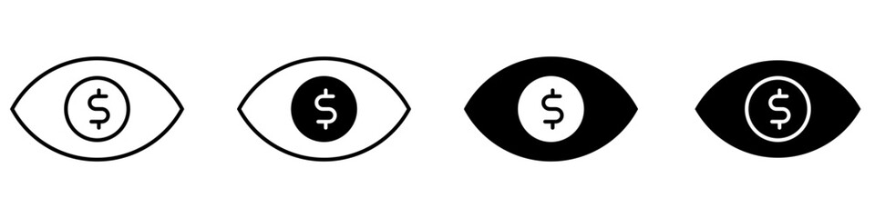 Taxes and accounting line icons vector set. Finance and interest illustration sign collection. Money logo.