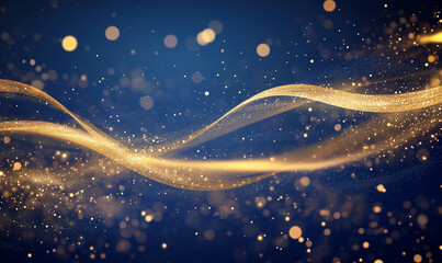 Obraz premium Luxury Abstract Background with Golden Lights and Glitter