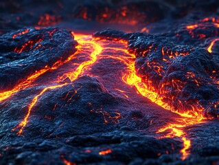 Art Lava Moment Virtual Artwork Digital Volcano Patterns