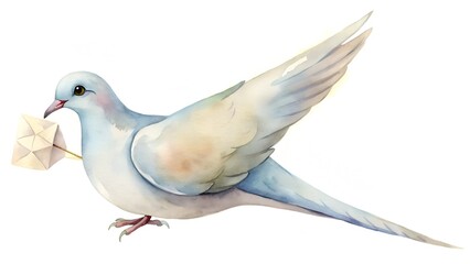 Obraz premium white dove isolated on white background