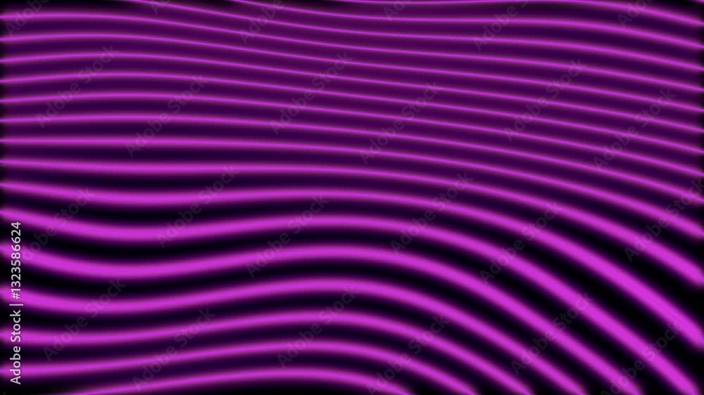 Poster abstract purple waves flowing in undulating pattern against a dark background