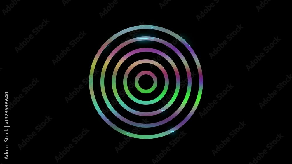 Poster colorful geometric patterns with smooth motion and reflective light effects in abstract design