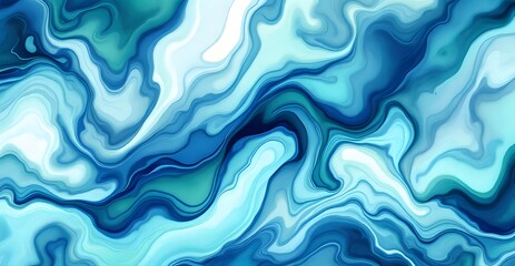 Obraz premium Abstract Blue Green Marble Swirl Texture Background