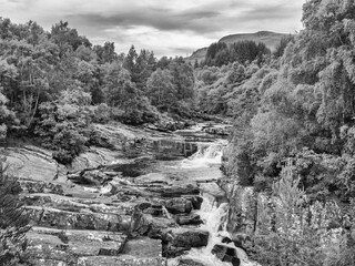 Impressive waterfall at Little Garve, Inverness, Scotland, UK