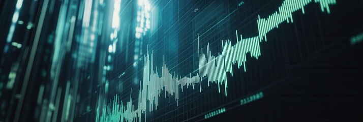 Abstract financial charts on minimalist background showcase data trends with clean design and muted colors for effective analysis and presentation