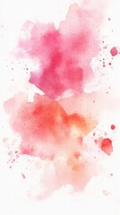 Obraz premium Soft shades of pink peach and cream in watercolor splashes creating a gentle harmonious effect
