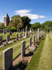 Grave stones at Cromerty Firth, Highlands, Scotland, UK