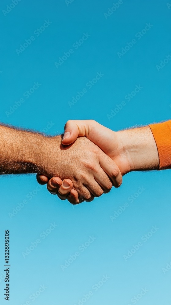Poster next-gen corporate collaboration inclusive diversity and purpose-driven professional handshake - tra