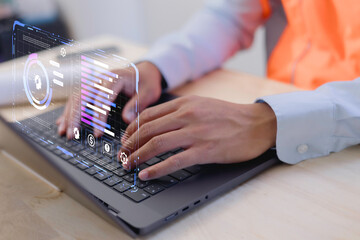 DevOps concept, software development, IT operations, agile programming, Concept with dev ops icon...