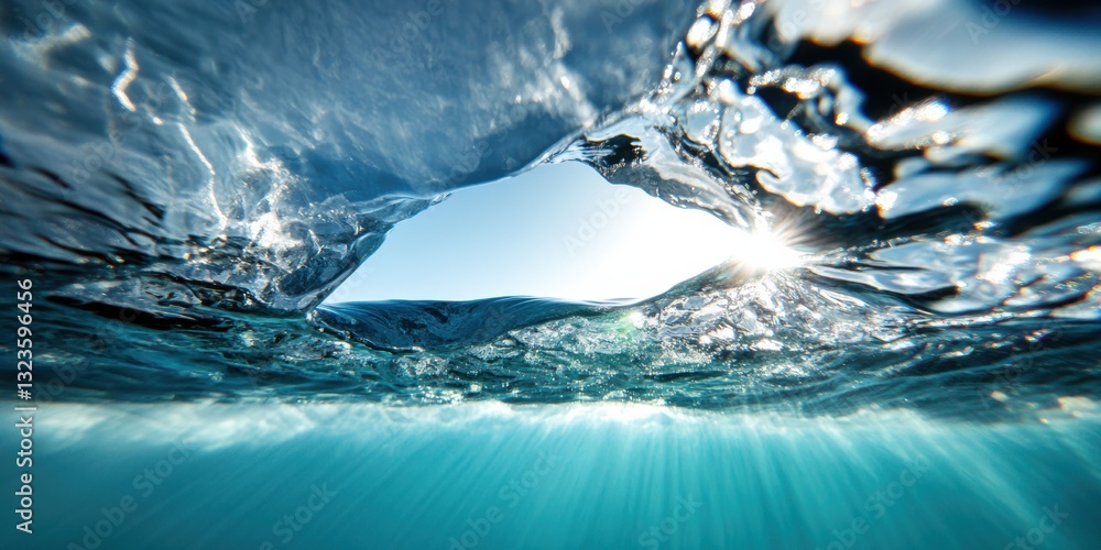 Poster aqua dynamics immersive climate tech visualization of water surface transformation - cutting-edge en