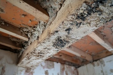 Obraz premium Mold Attic Cleanup: Removing Hazardous Mold from Roofs and Attics