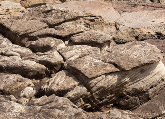 Amazing rock formations on Domach Firth, Portmahomack, highlands, Scotland, UK