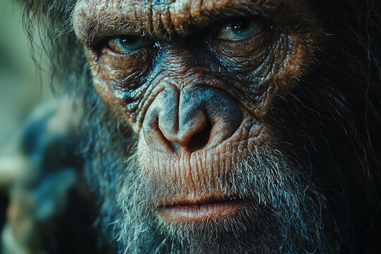 Portrait of Earlier Hominins (Pre-Homo species) like Australopithecus afarensis