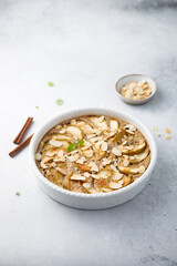 Apple tart with almond flakes