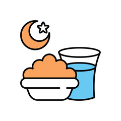 Suhoor Meal Vector icon