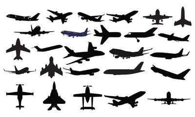 set silhouette plane design 