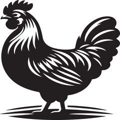 chicken icon ,vector hen