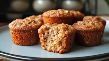 Oat Muffins with Apples and Cinnamon: Vegan Breakfast Cake