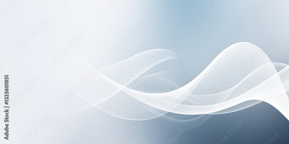 Poster light blue background with smooth gradients and simple shapes, ideal for web and graphic design proj