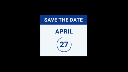 27 April Save the date Animation