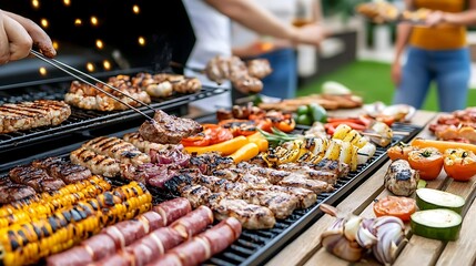 Delicious summer bbq gathering backyard food photography outdoor close-up culinary delight