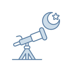 Moon Sighting Vector icon