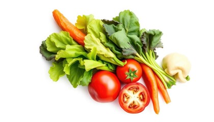 A vibrant, fresh vegetable, perfectly isolated against a pure white backdrop,  high resolution,  food photography