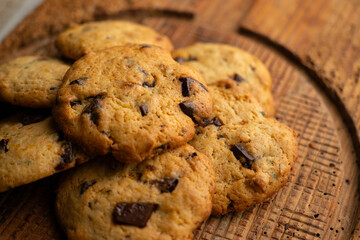Delicious homemade orange and chocolate cookies.