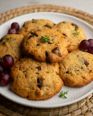 Delicious homemade orange and chocolate cookies.