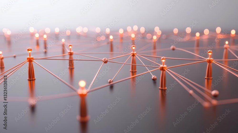 Aufkleber a network of candles, an intricate display of interconnected illumination and warmth