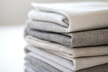 Stacked neutral-toned fabrics