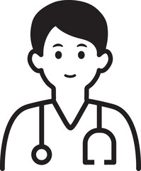 Fototapeta premium character, cartoon, boy, man, doctor, vector, artwork