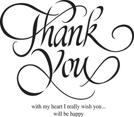 thank you, thank you card, vector, design, illustration, greeting