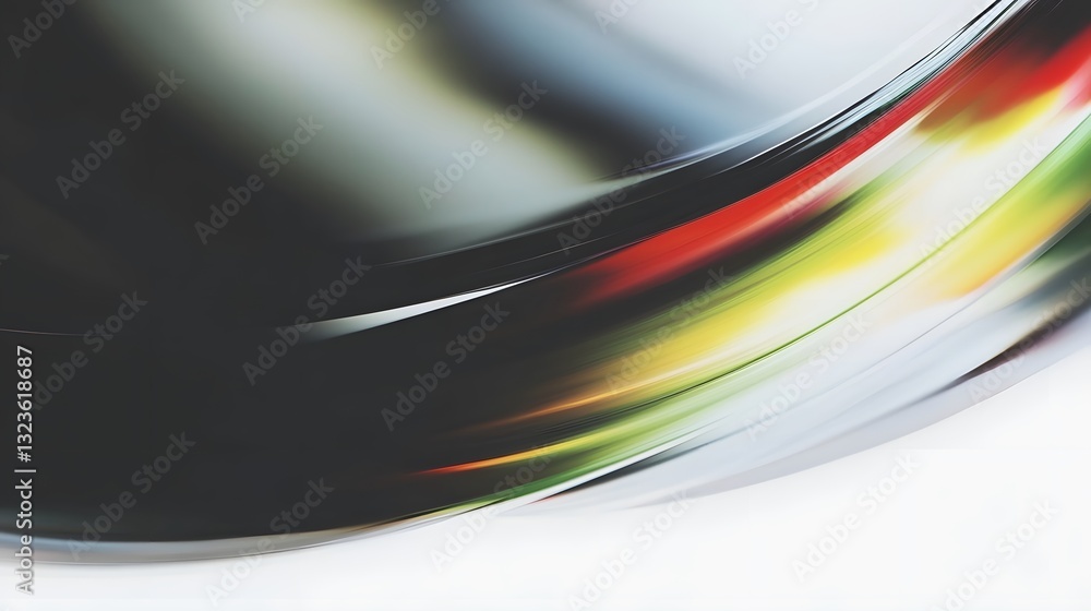 Poster abstract artistic composition of color and flowing light