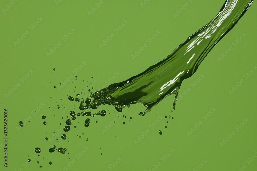 Poster flowing liquid, a vibrant, refreshing stream of liquid cascades, creating a dynamic display of natur