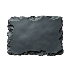 Rough Textured Dark Gray Stone Slab with transparent background