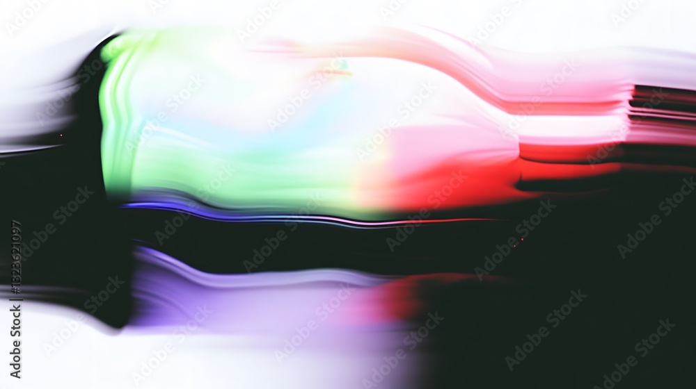 Poster abstract colorful illustration with smooth light color gradients and wavy lines