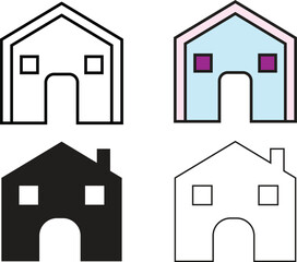 Home icon. Simple house symbol. Smart home icon. House, Technology, Wireless. Web home icon for apps and websites.