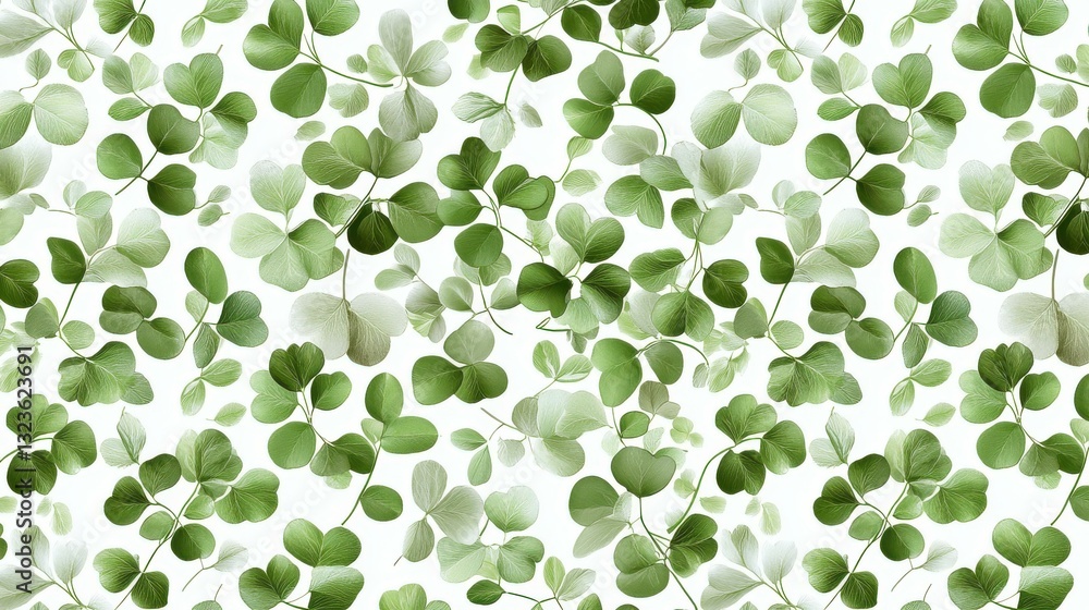 Aufkleber seamless pattern of lush green leaves, creating a fresh and natural backdrop for various design appl