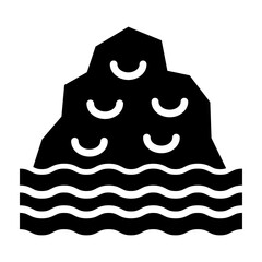 Melting Ice Vector Glyph Icon Design
