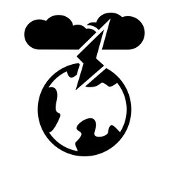Climate Change Vector Glyph Icon Design