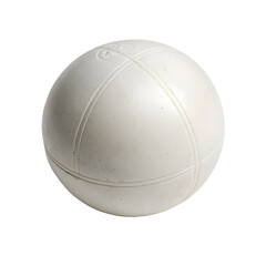 white lacrosse ball with smooth surface, commonly used in sports. This durable ball is essential for practice and gameplay, showcasing its importance in athletic training