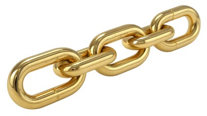 Fototapeta premium Gold Chain Link – Luxury Connection, Strength & Security Symbol