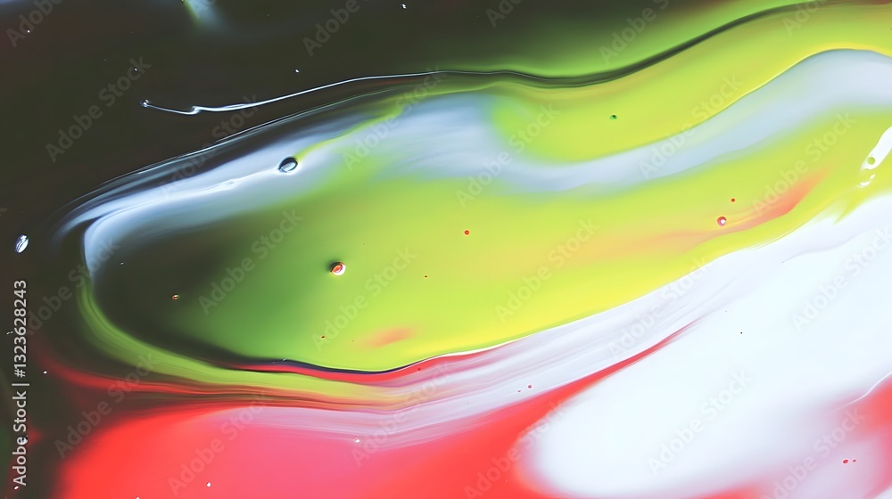 Poster Swirling and flowing bright colors creating a dynamic abstract design