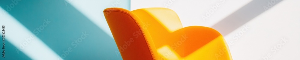 Leinwandbilder vibrant minimalist design curved color block architectural abstract - contemporary creative workspac